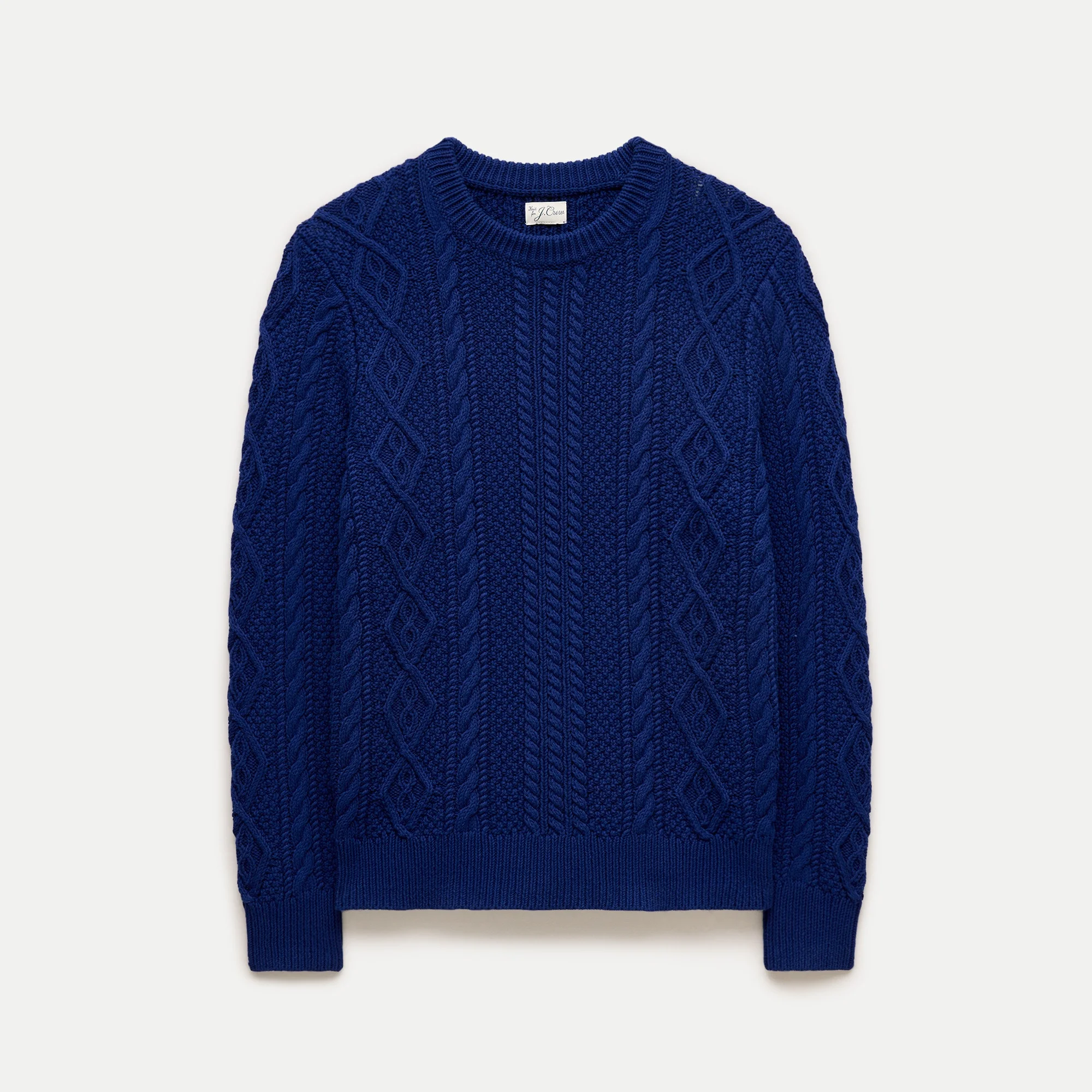 Cable-knit fisherman sweater in cotton - 1