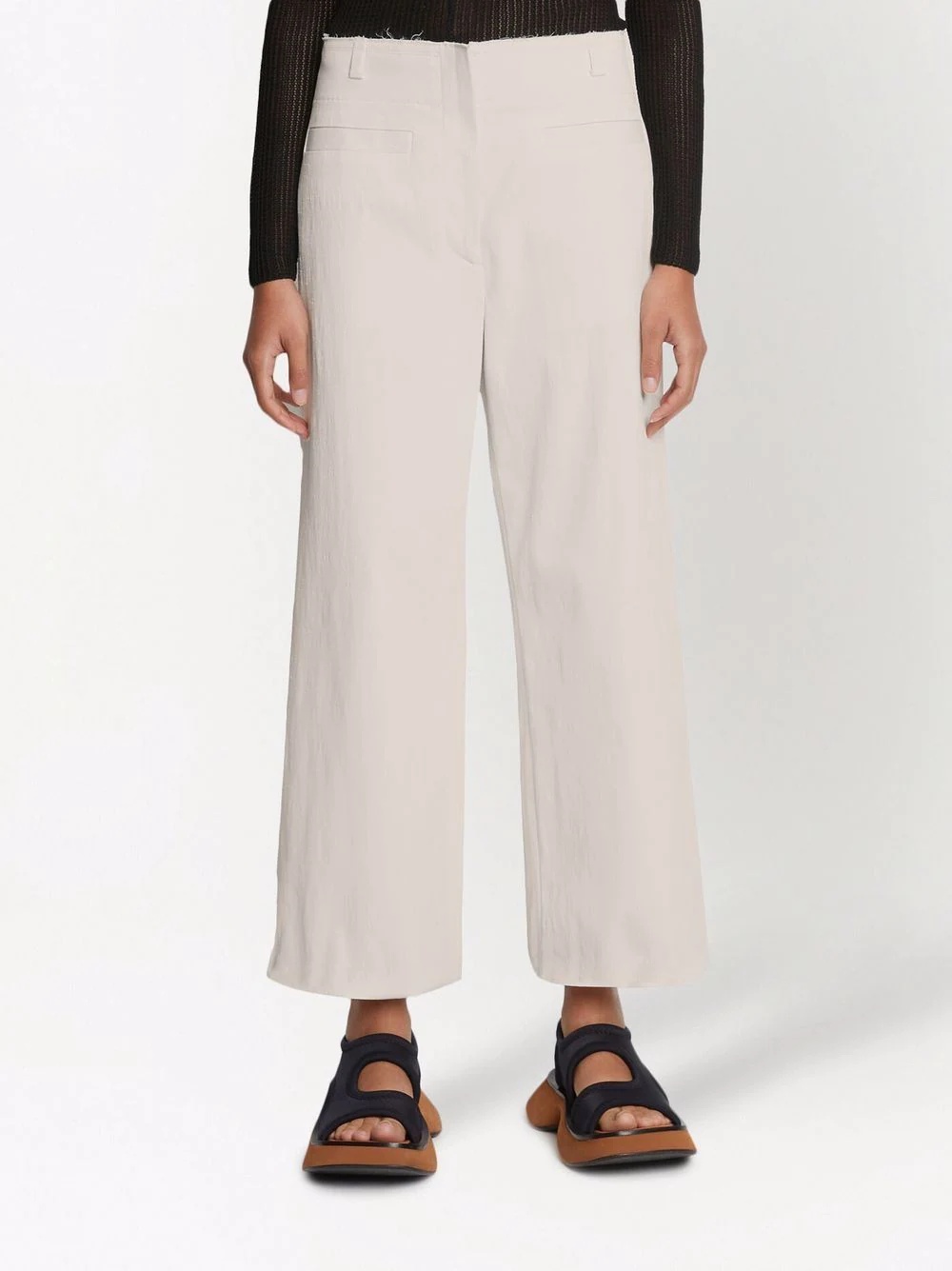 mid-rise bootcut trousers - 3