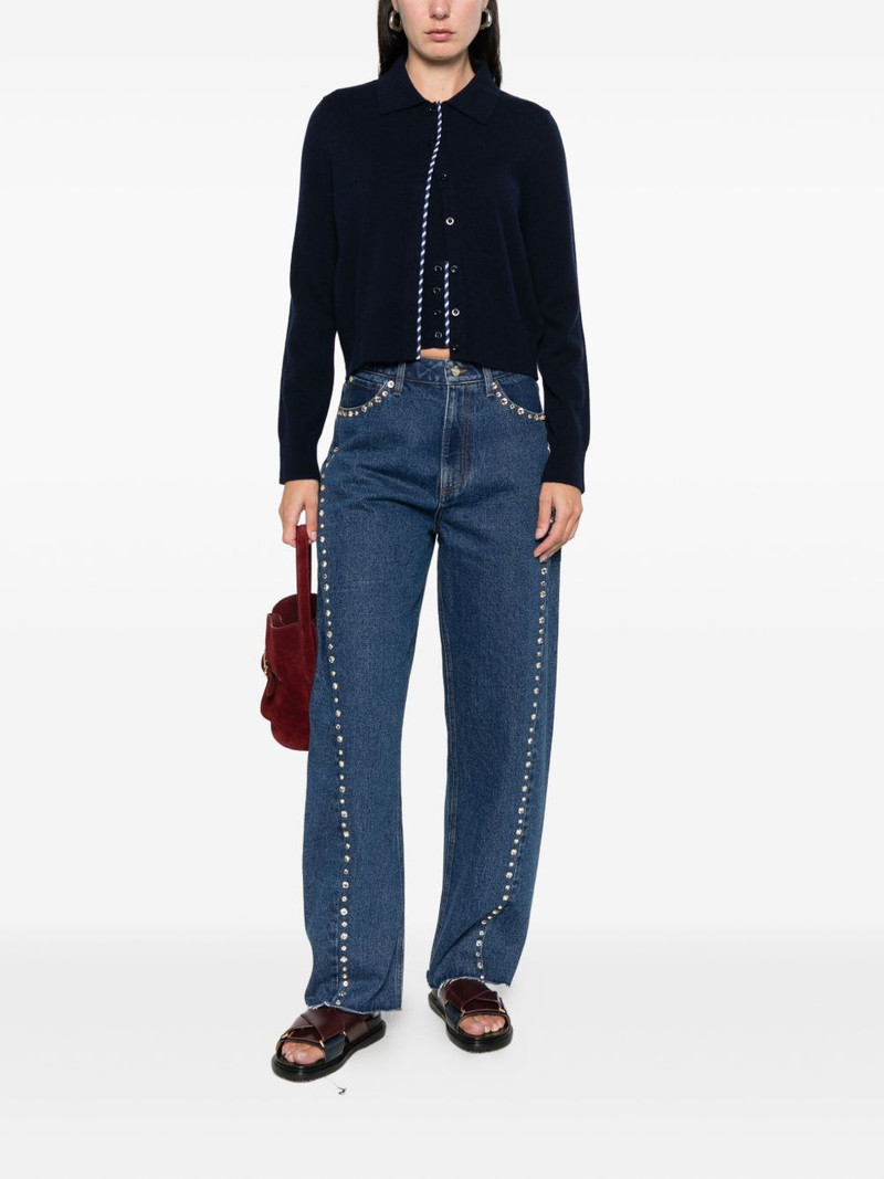 Sandro striped-detail cardigan outlook