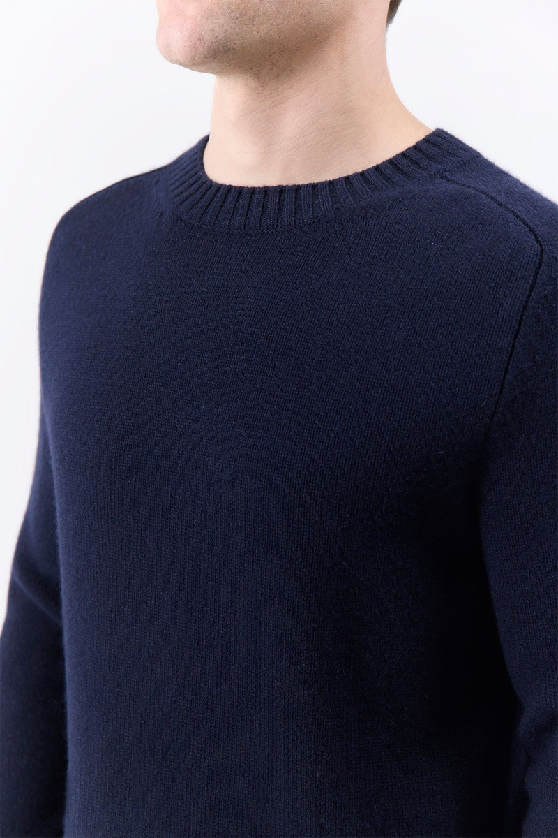 Francesco Knit Sweater in Dark Navy Cashmere 5