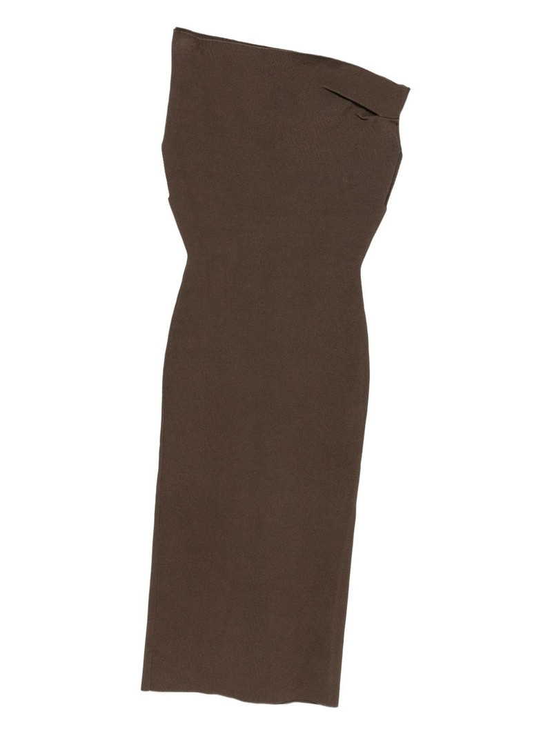 armarium asymmetric-neckline midi dress outlook