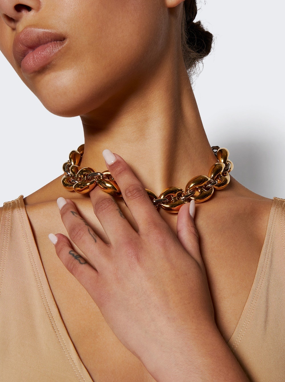 Eight Chunky Necklace Gold And Silver - 3