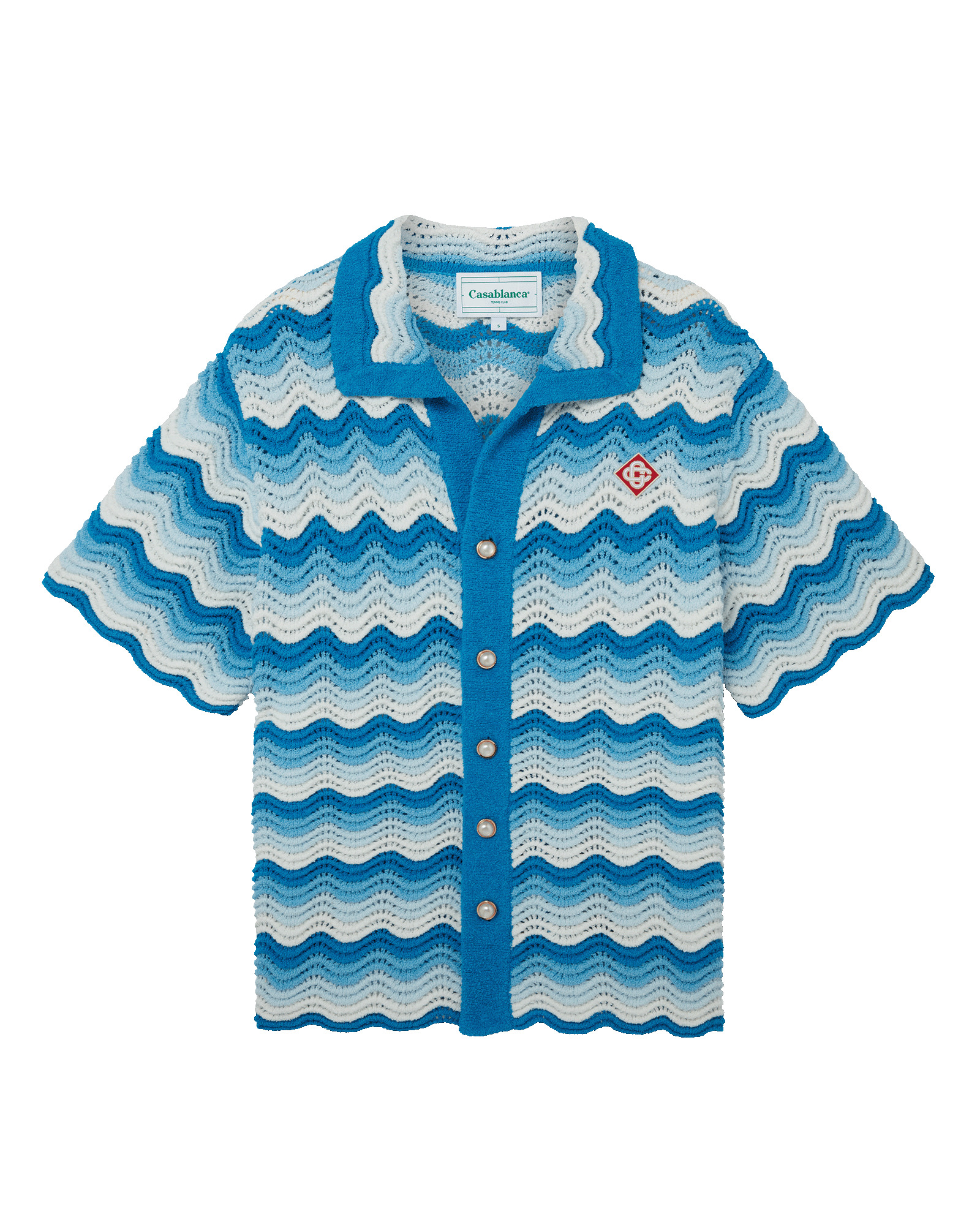 Wavy Gradient Crochet Shirt - 1