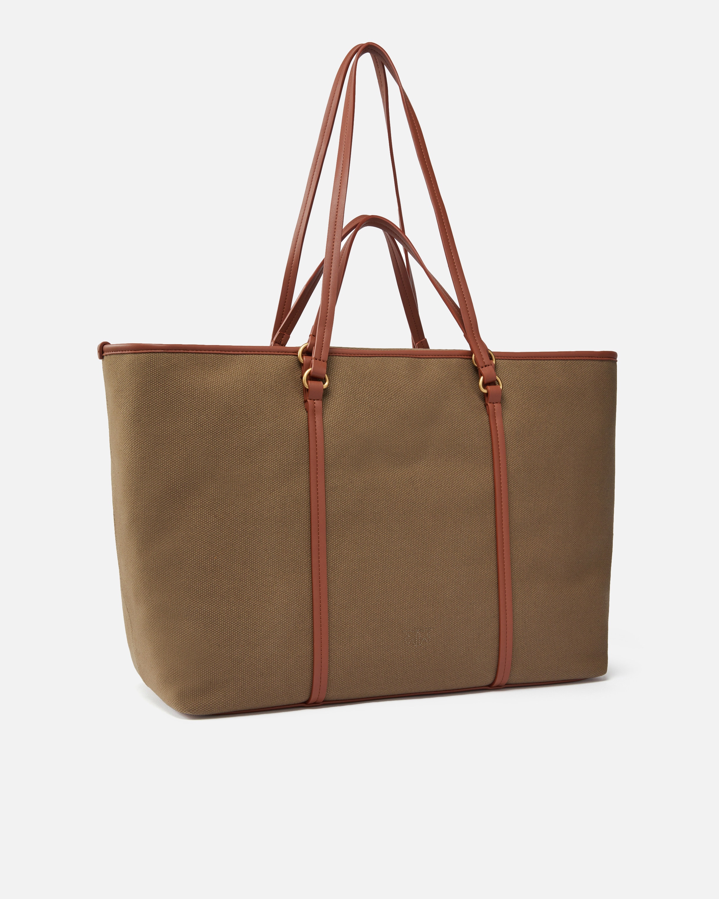 MAXI SHOPPER BAG IN RECYCLED CANVAS WITH DOUBLE HANDLES - 2