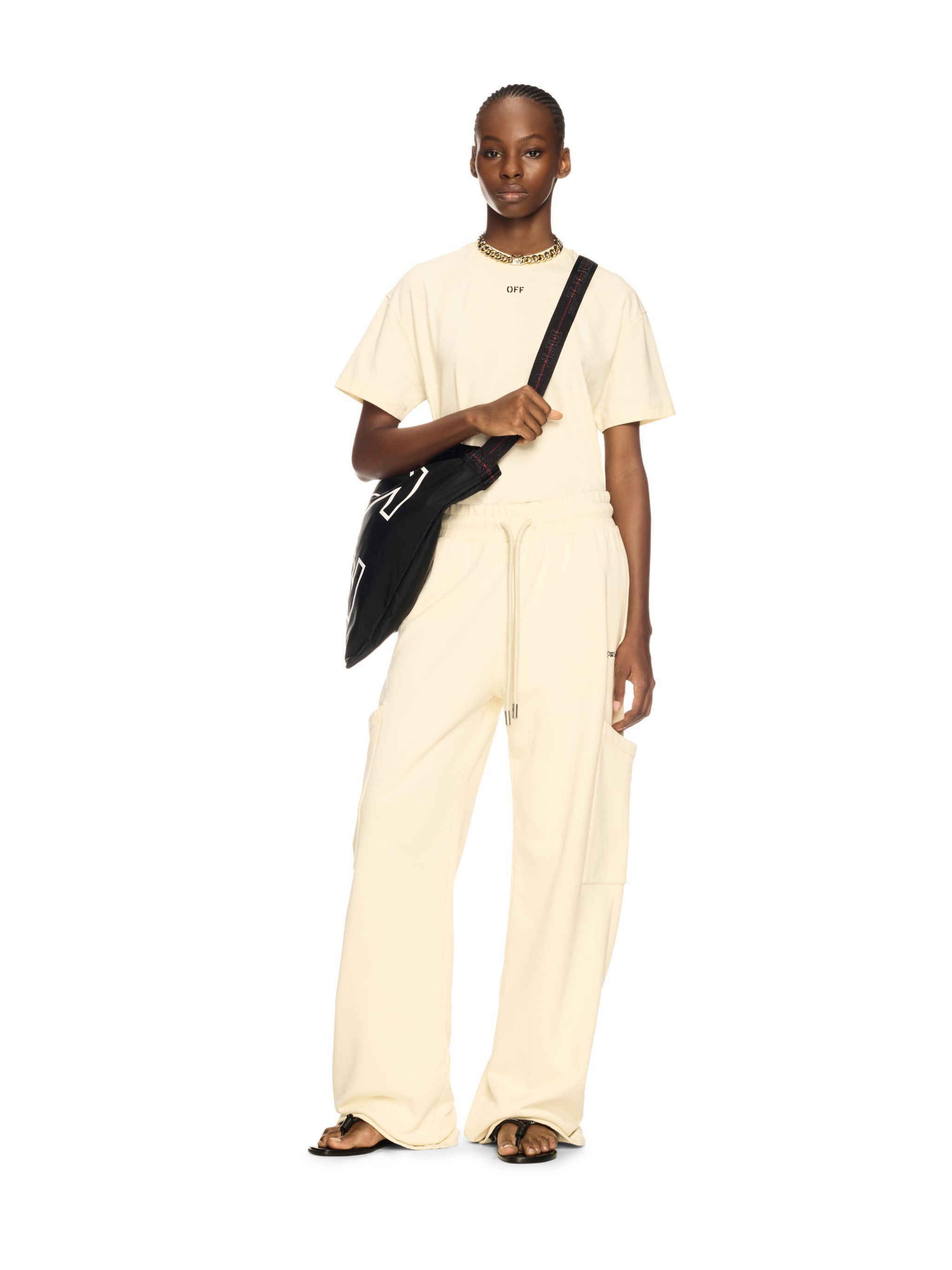 White Bookish Cargo Sweatpants - 2