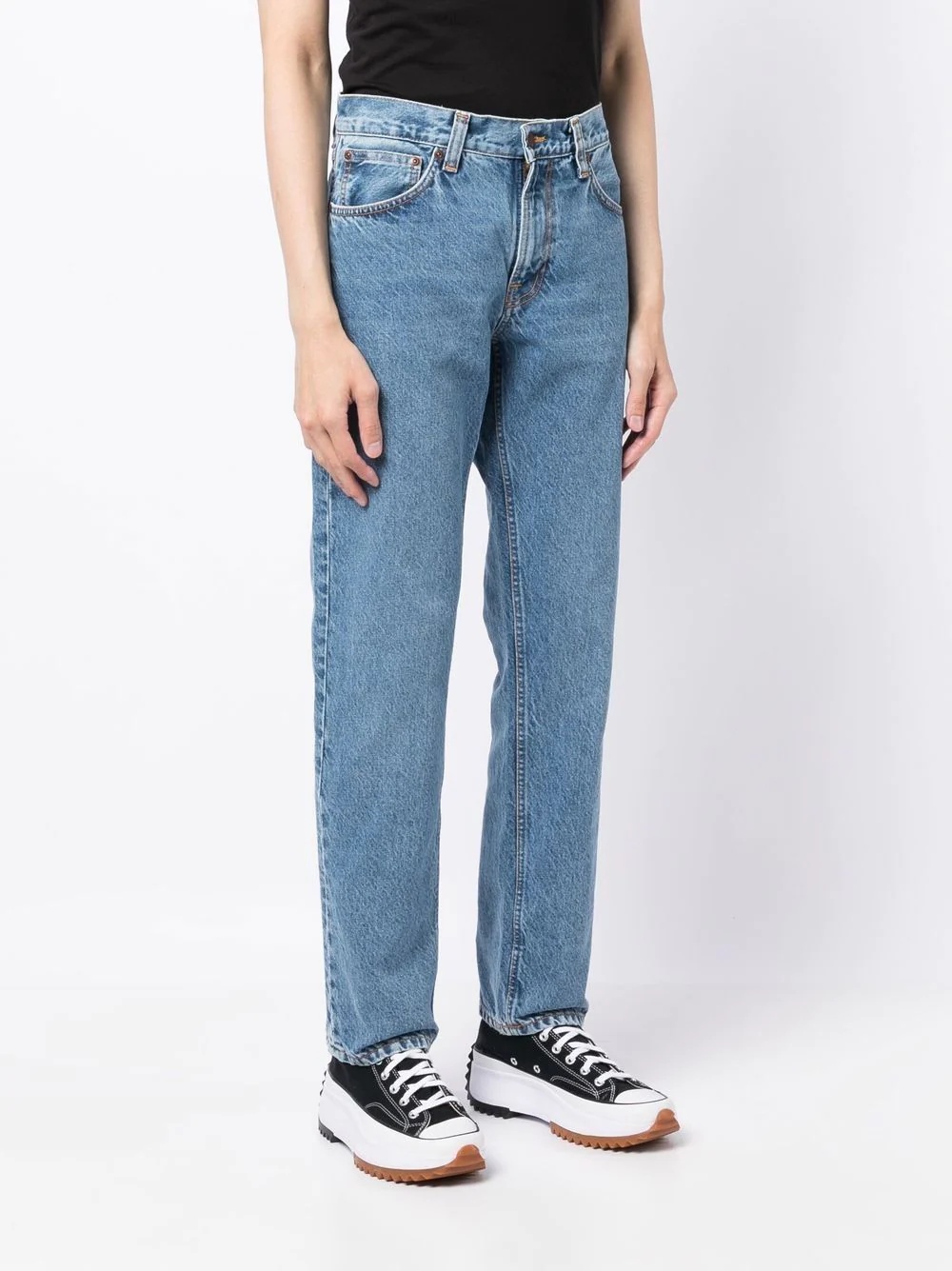 high-rise straight-leg jeans - 3