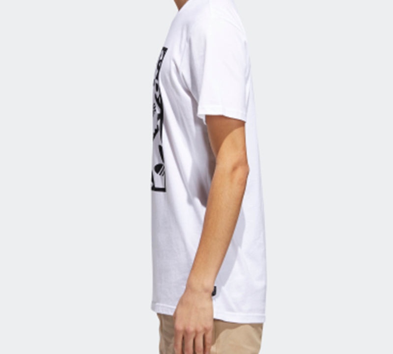 adidas originals StampTee Logo Printing Short Sleeve White CW2360 - 4