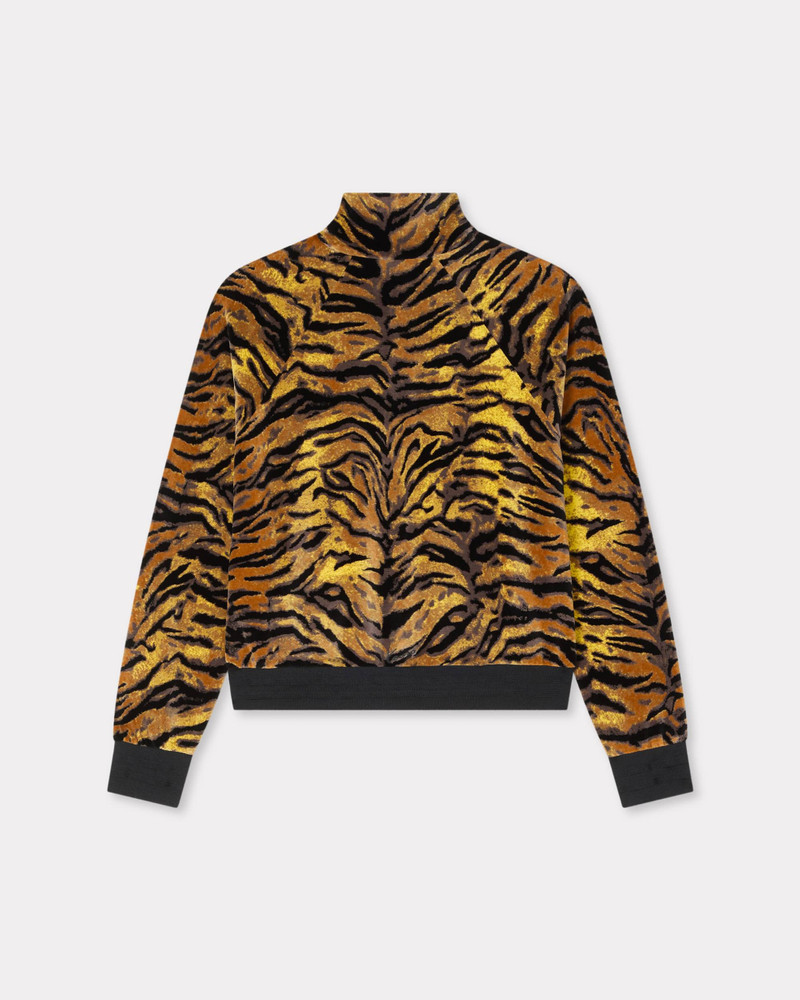'KENZO Tiger' track jacket in velvet jacquard 7