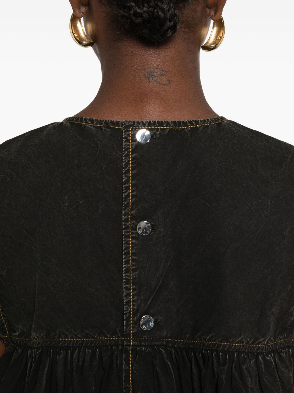 ruffled-trim smock top - 5