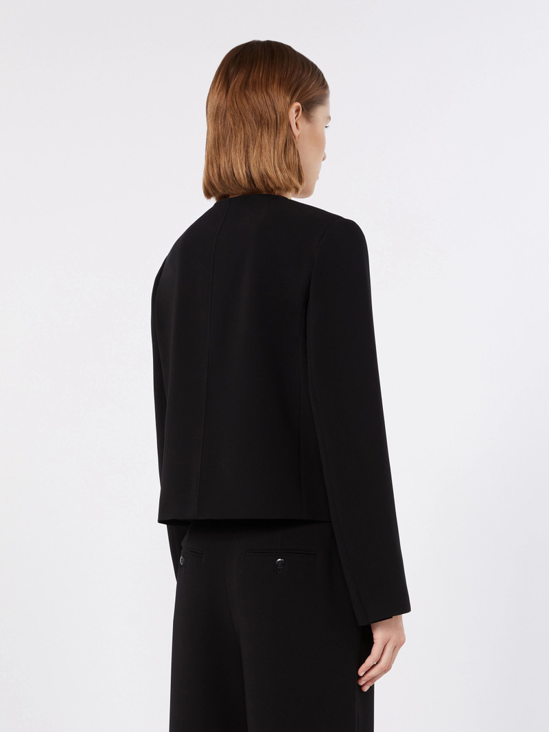 PANIERE Technical cady crew-neck jacket - BLACK 4