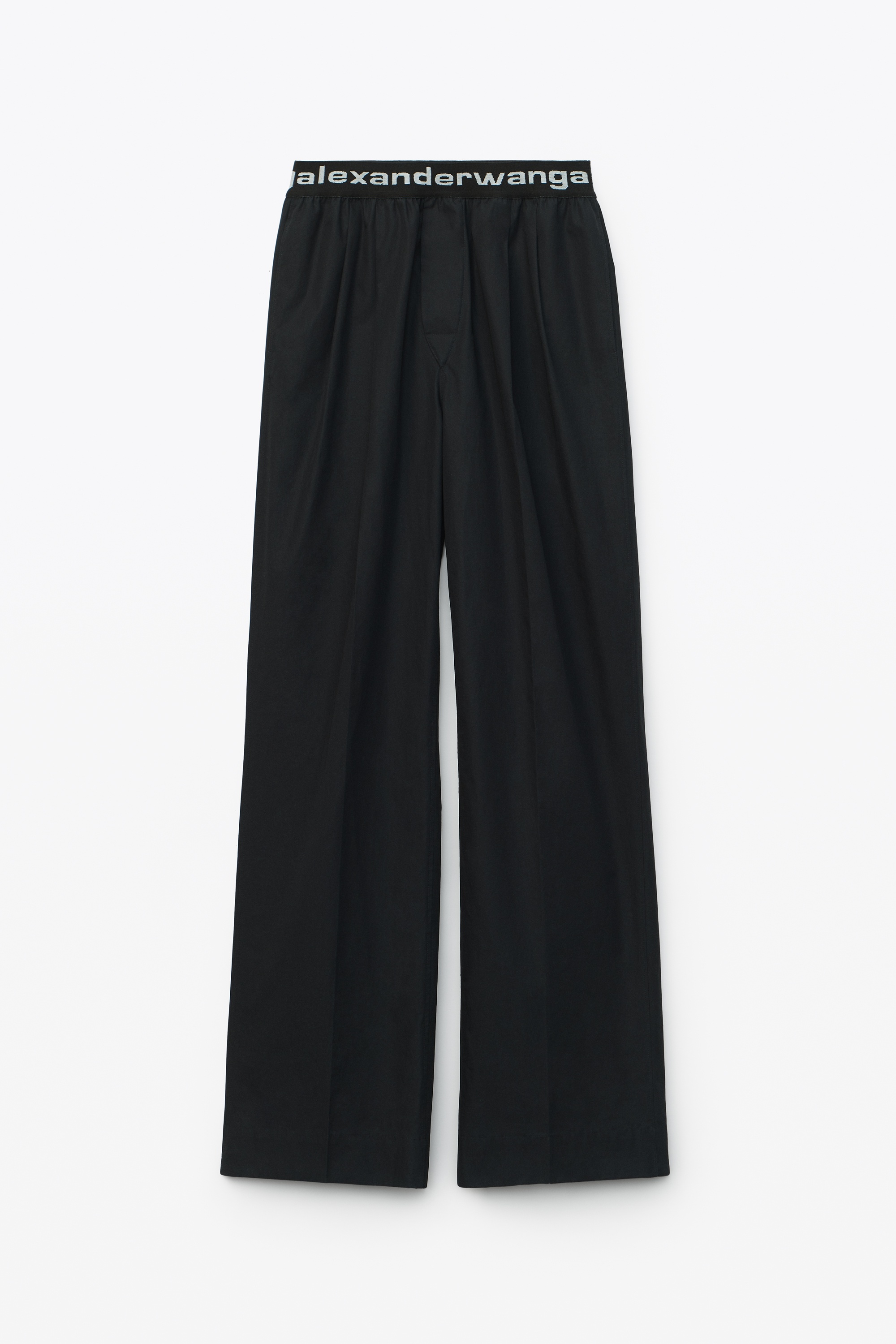 LOGO ELASTIC PLEATED PANT IN COTTON - 1