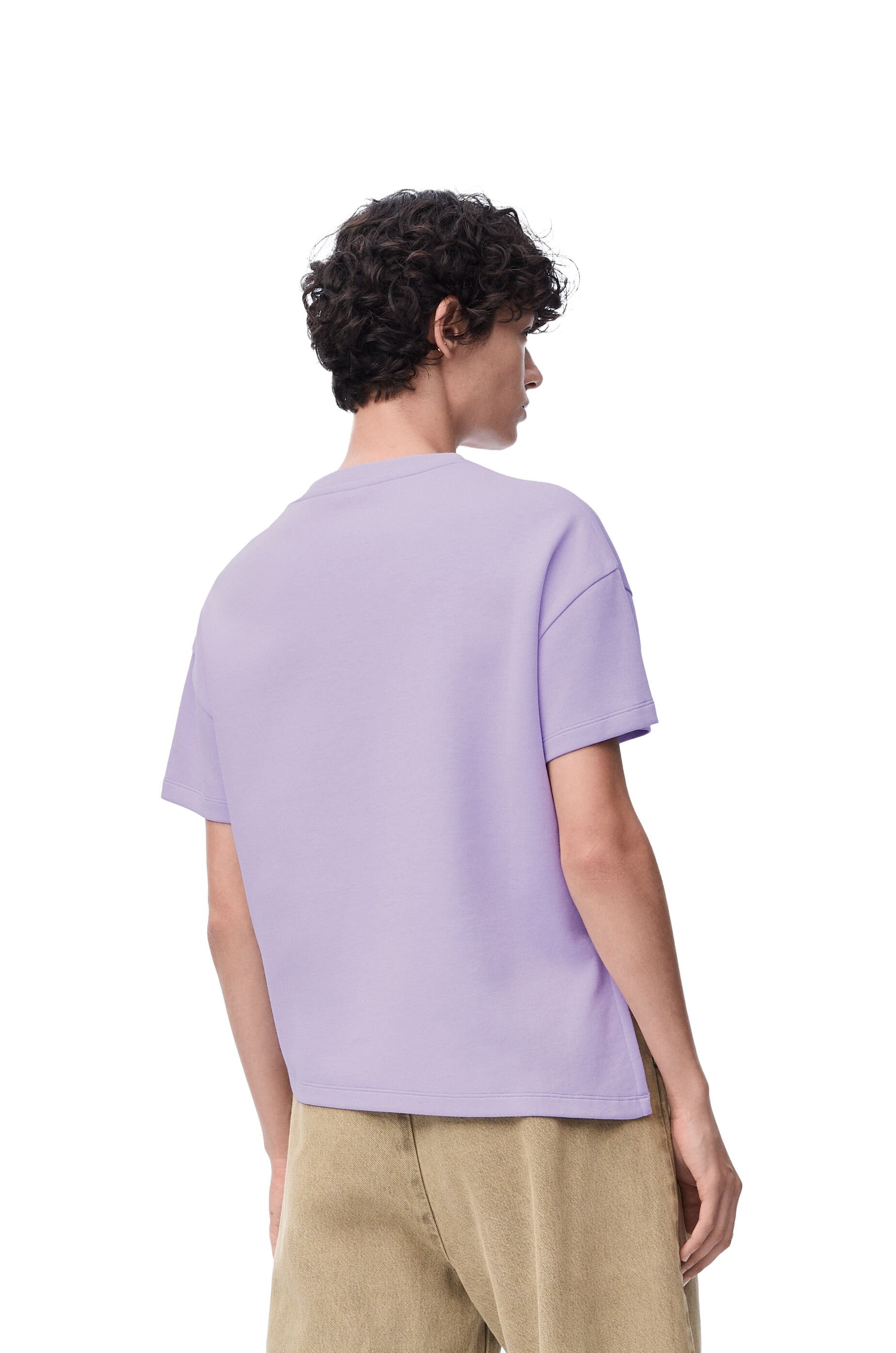 Asymmetric T-shirt in cotton blend - 4