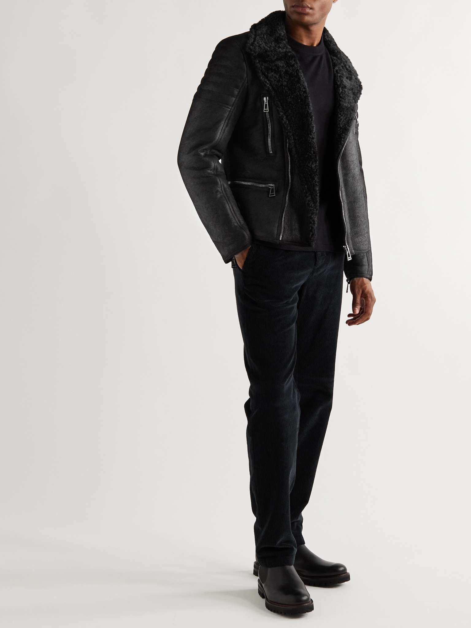 Fraser Slim-Fit Shearling-Lined Full-Grain Leather Jacket - 2