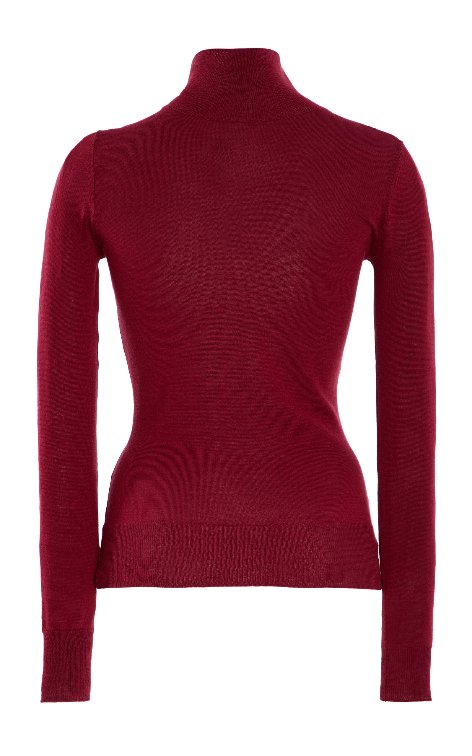 Turtleneck Wool-Silk Sweater red - 6