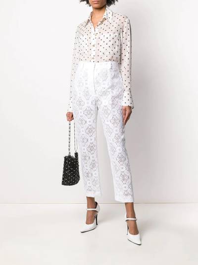 Alexander McQueen Endangered flower lace cigarette trousers outlook