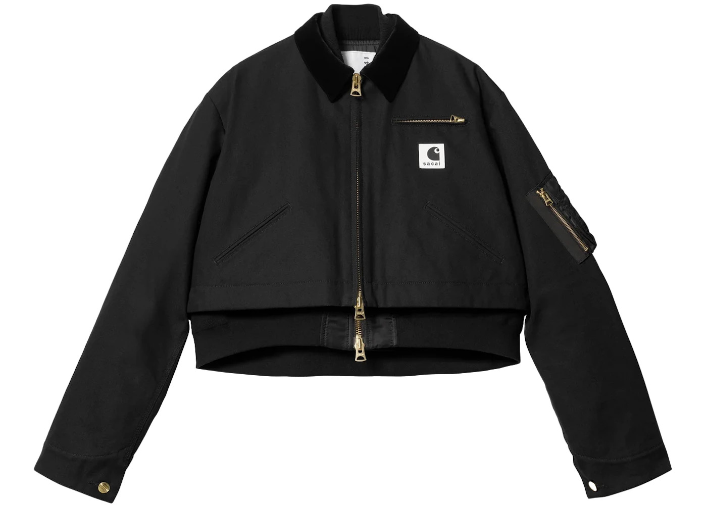 Sacai x Carhartt WIP Women's Canvas MA-1 Detroit Jacket Black - 1