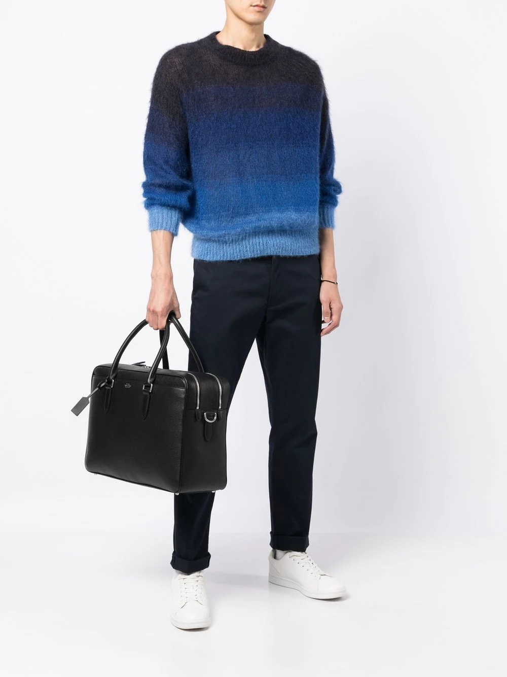 leather logo-stamp holdall - 2
