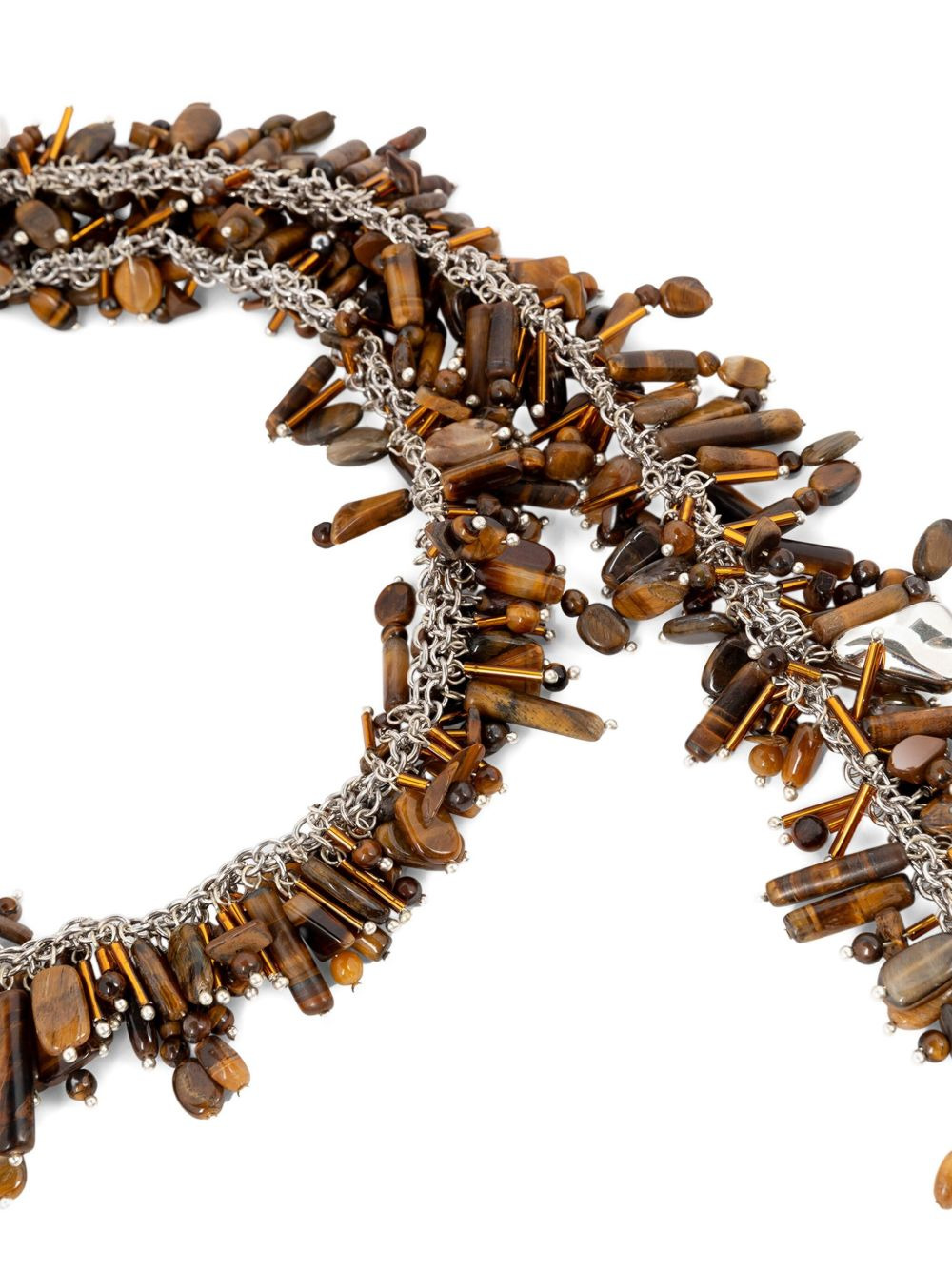 amber-beads scarf necklace - 3