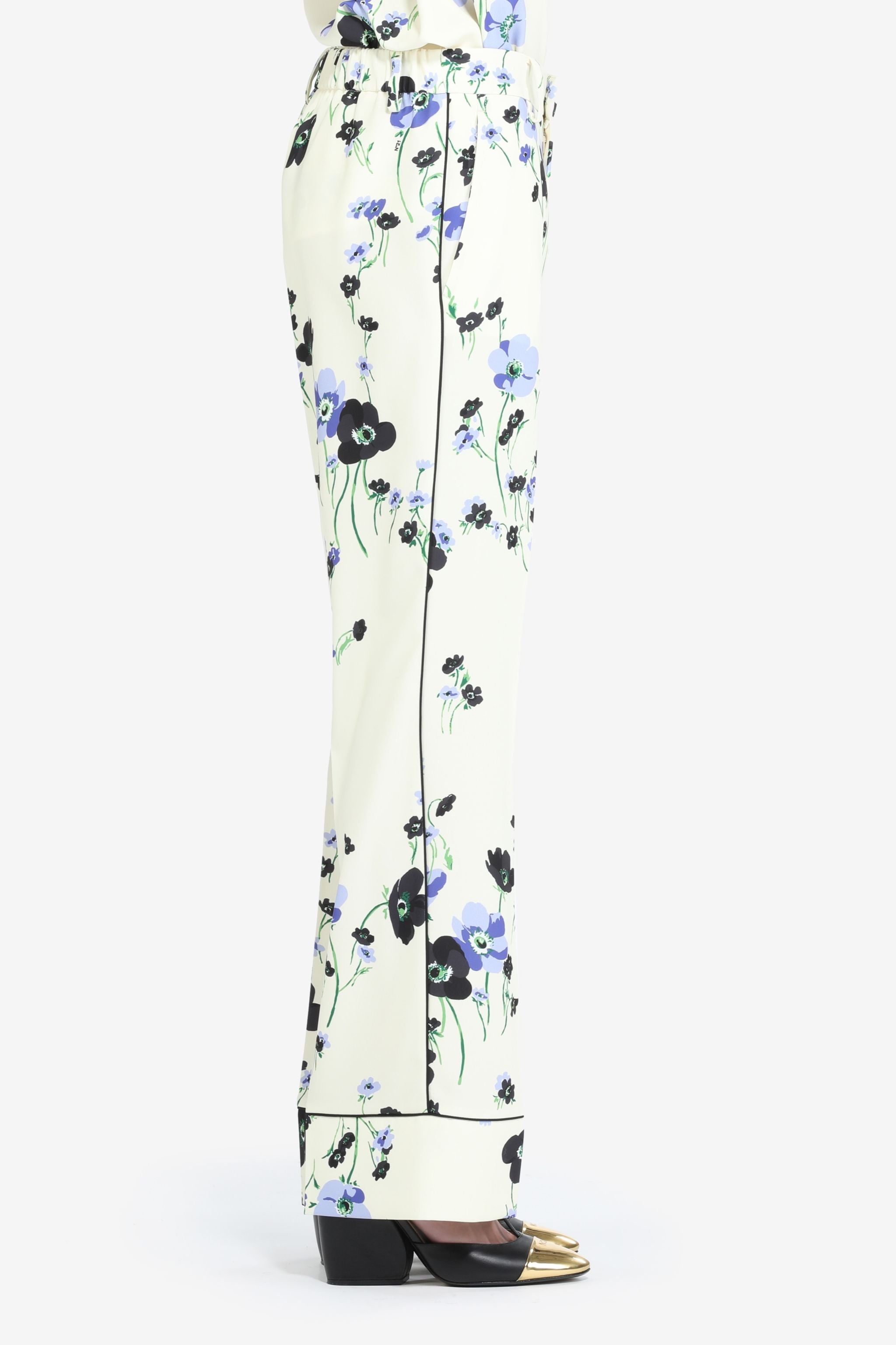 FLORAL PRINT STRAIGHT-LEG TROUSERS - 3