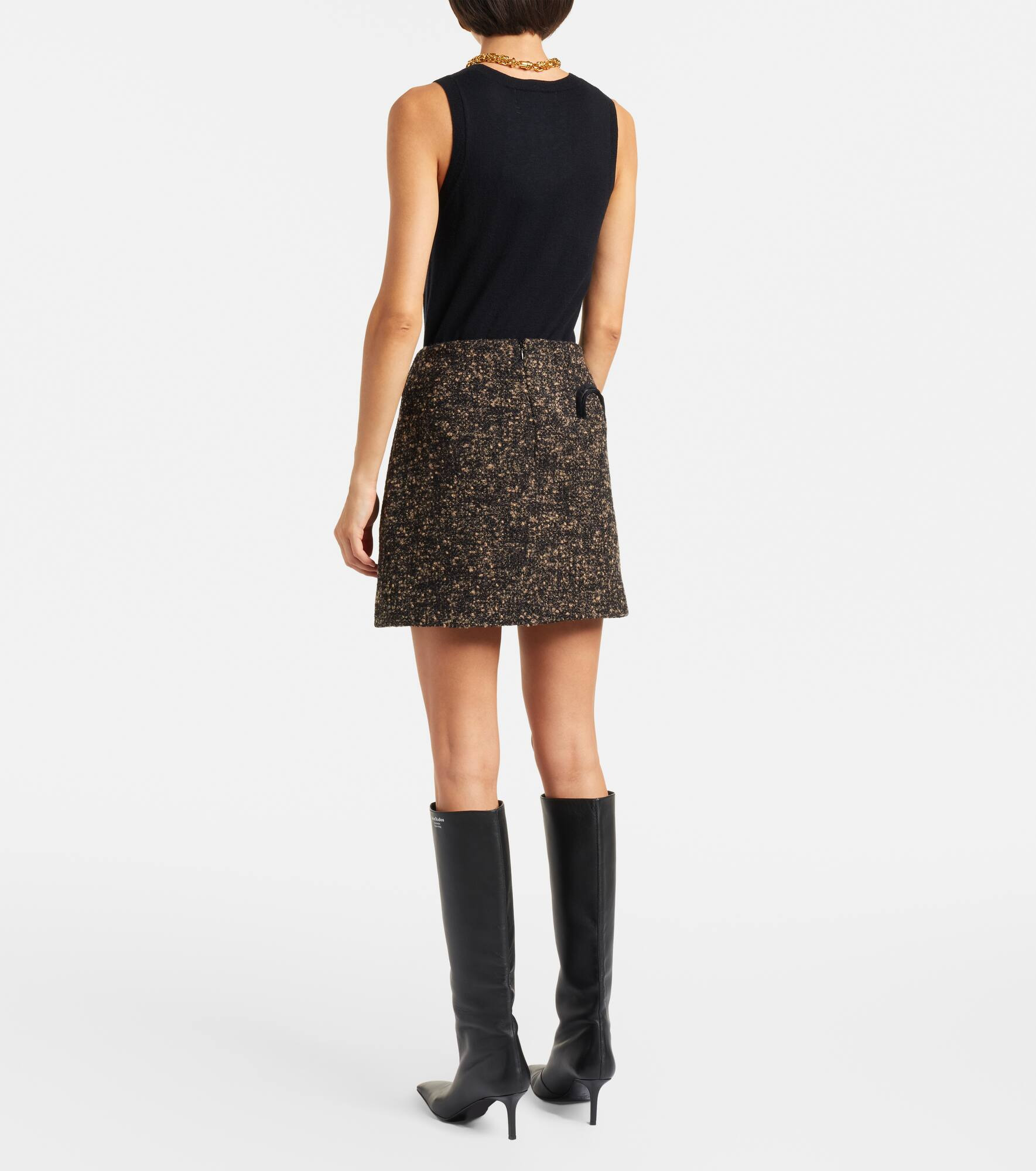 Coci wool-blend tweed miniskirt - 3