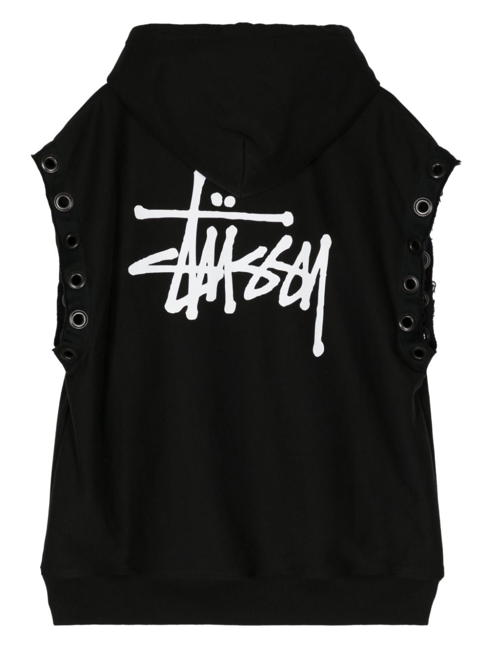 x Stussy logo-print sleeveless hoodie - 2