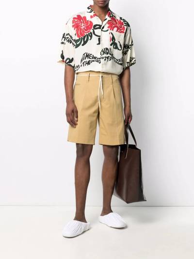 Marni drawstring-waist cotton shorts outlook