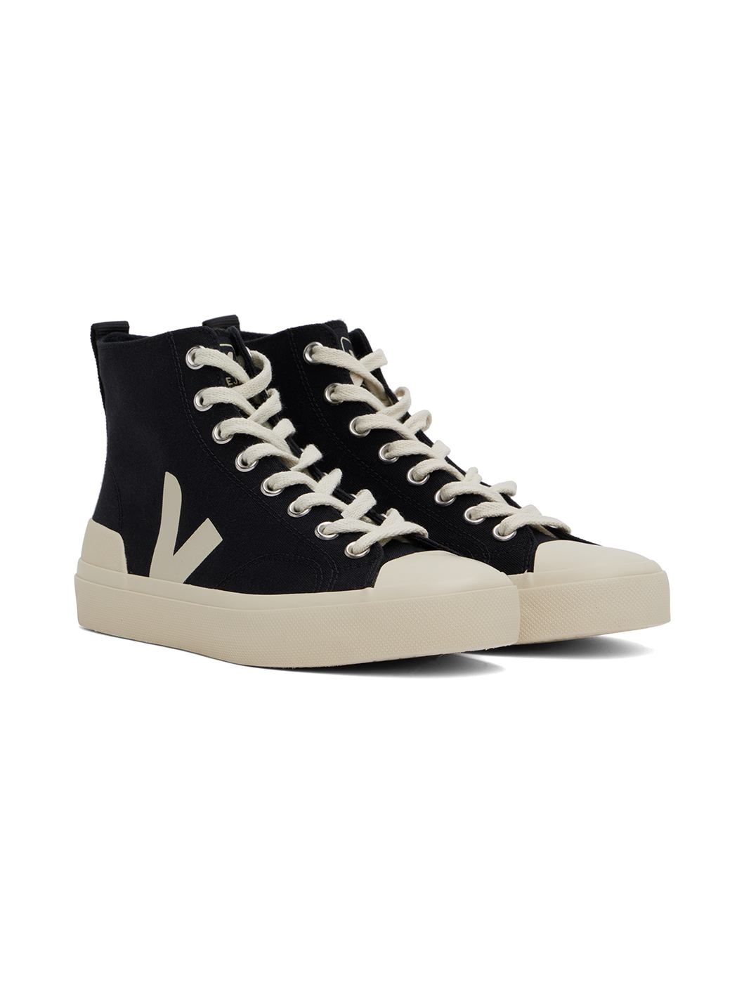 Black & Off-White Wata II Canvas Sneakers - 4