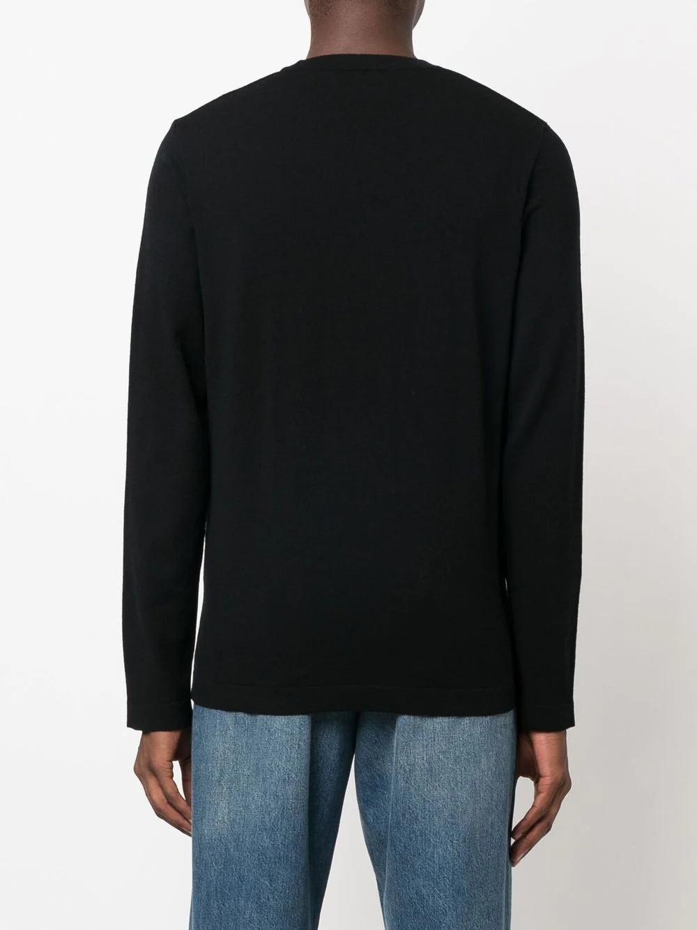 logo-embroidered crew neck jumper - 4