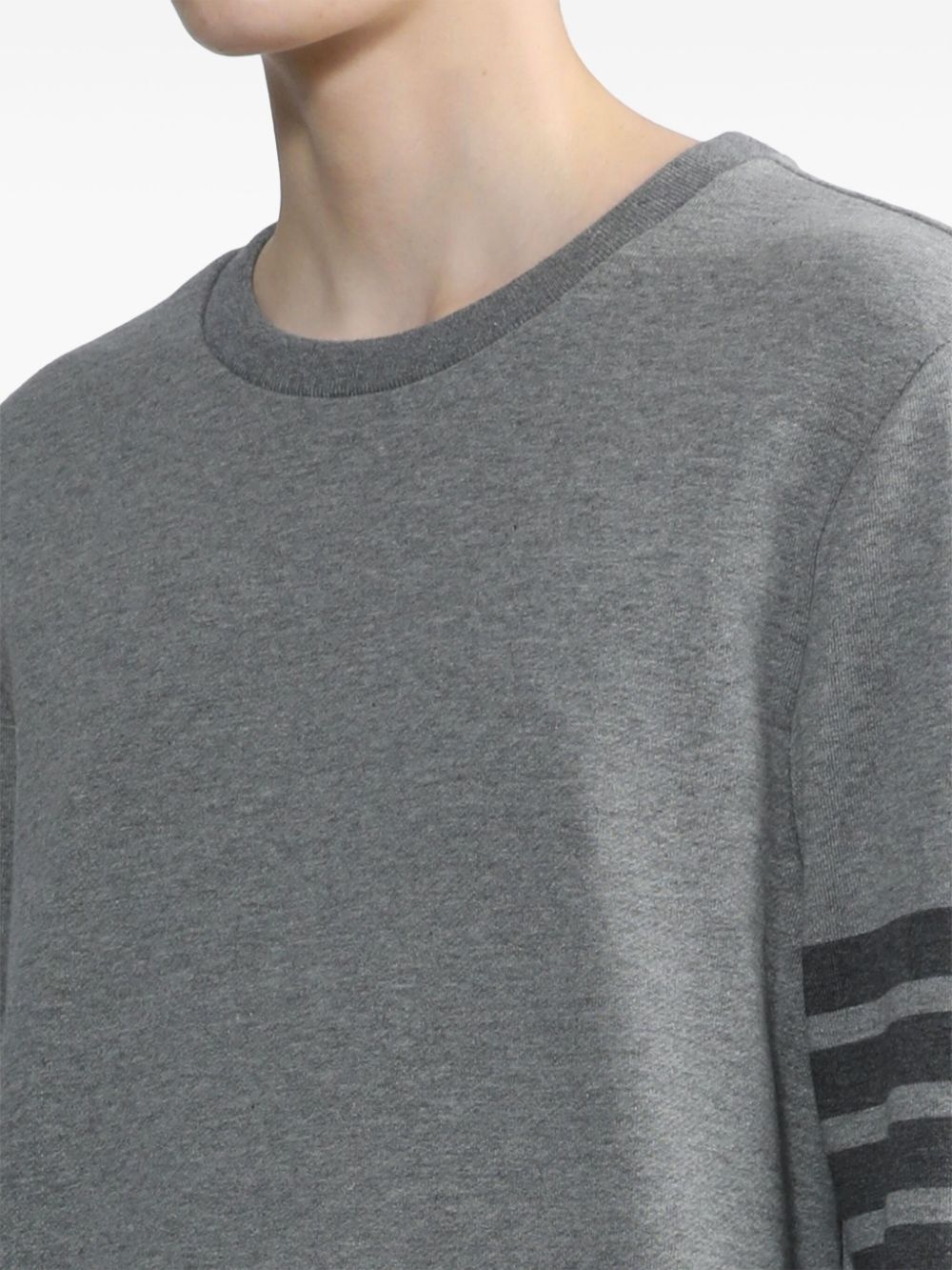 4-Bar crew-neck loopback-cotton sweatshirt - 5
