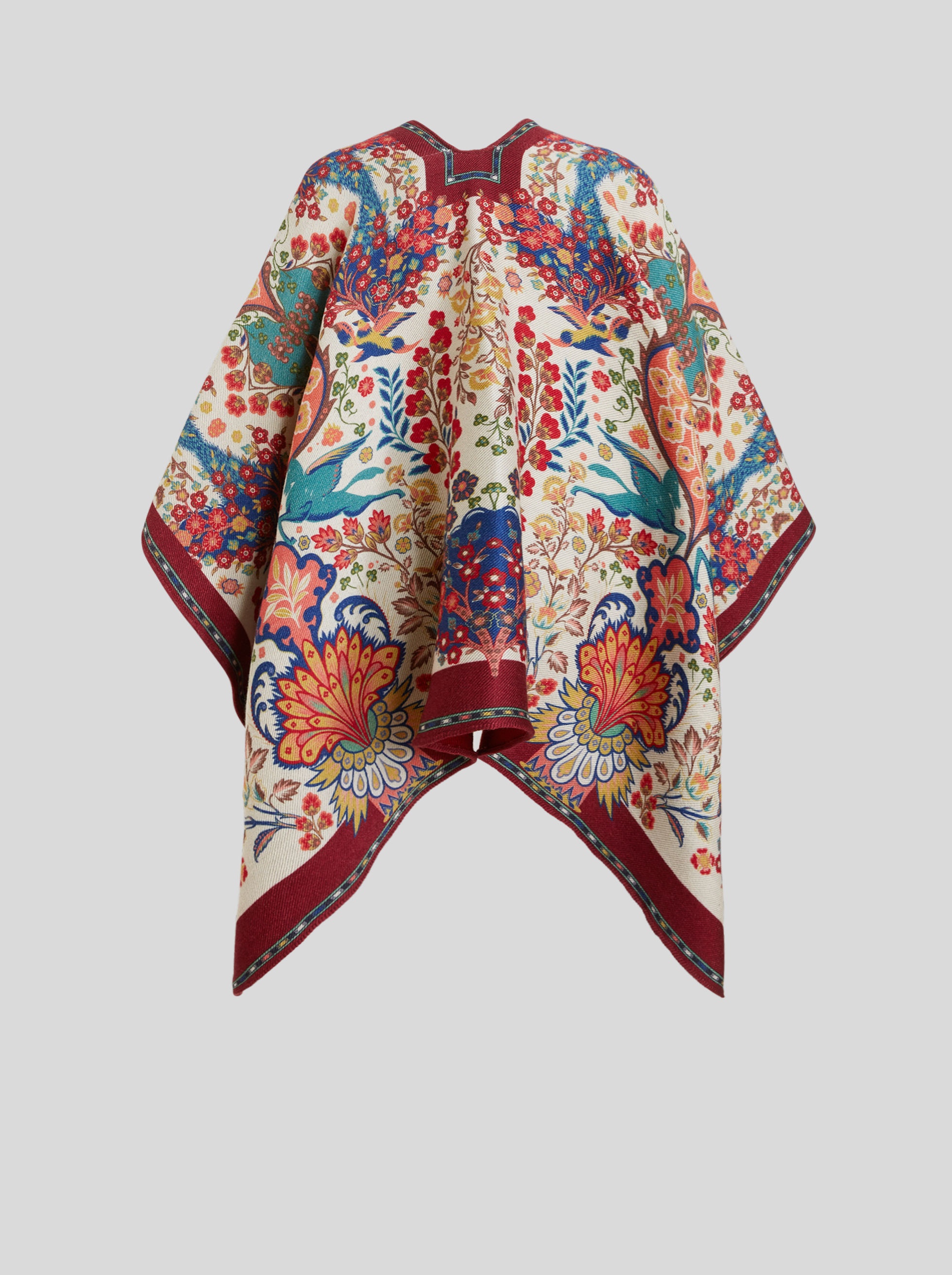 PRINTED VIRGIN WOOL CAPE - 5