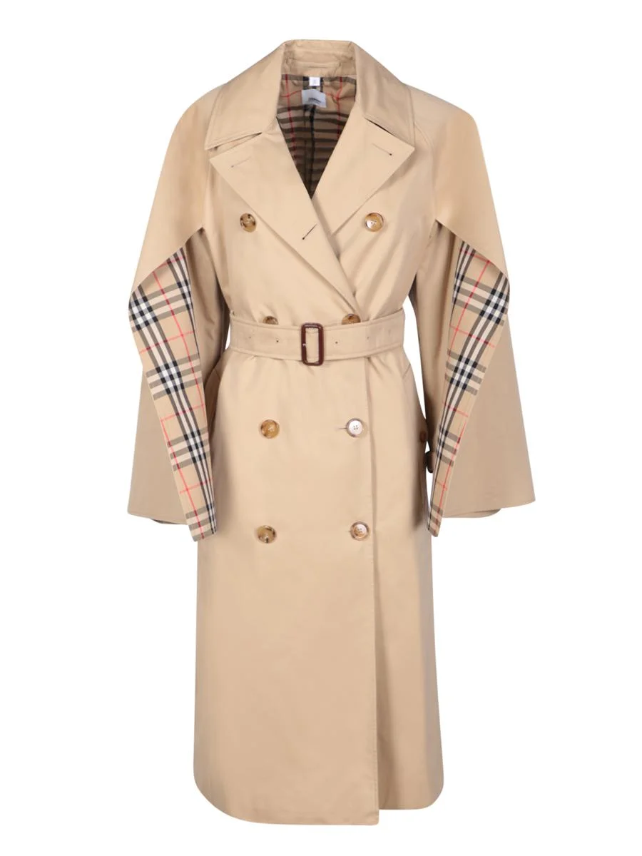 BURBERRY 'NESS' DOUBLE-BREASTED RAINCOAT IN COTTON GABARDINE - 1