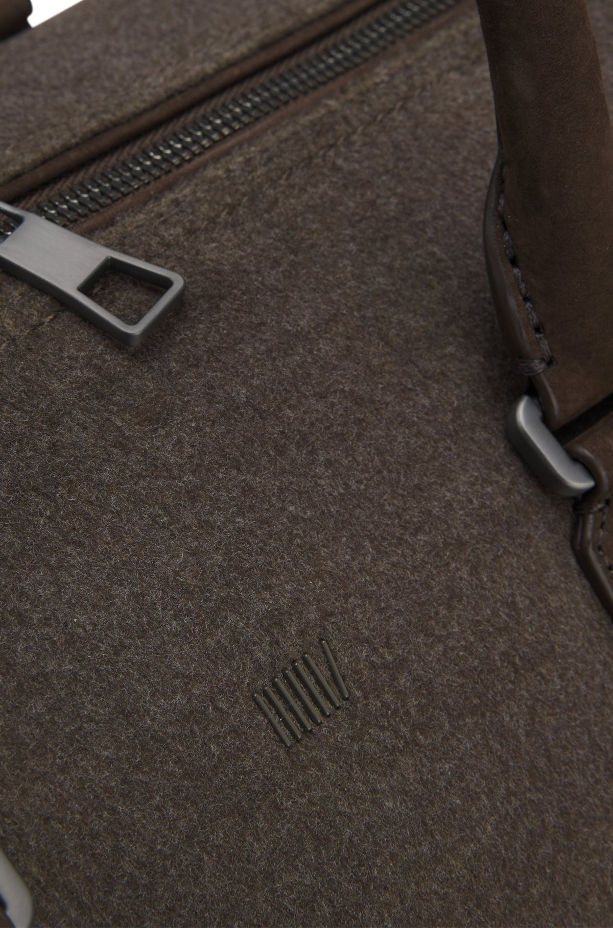 FABRIC HOLDALL WITH LEATHER TRIMS - 7