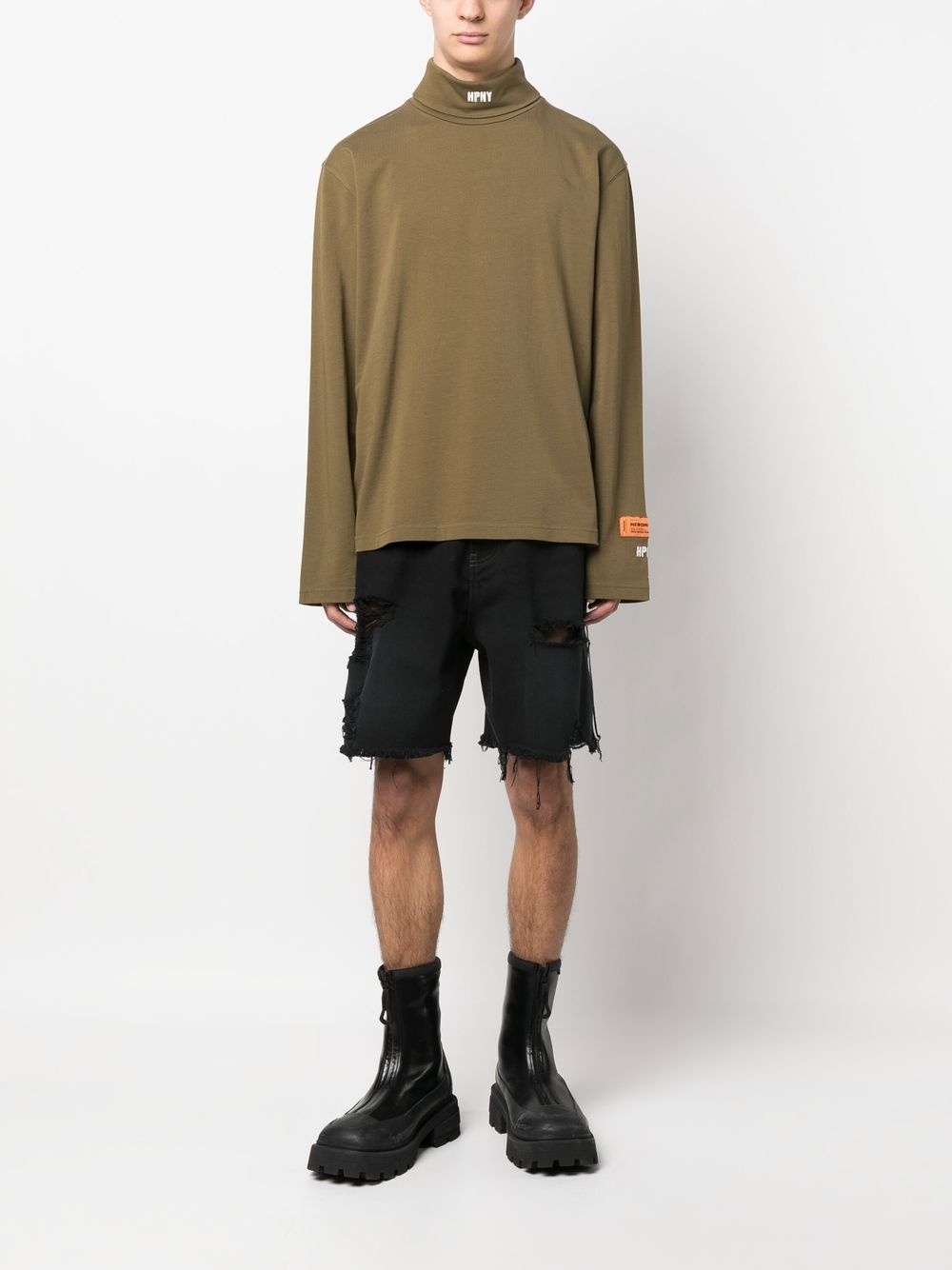 logo-print long-sleeve top - 2