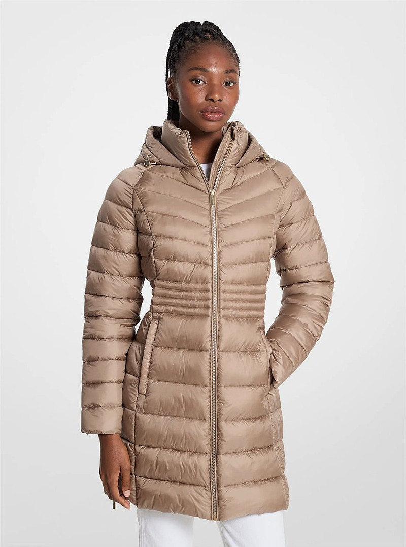 Quilted Nylon Puffer Coat 1