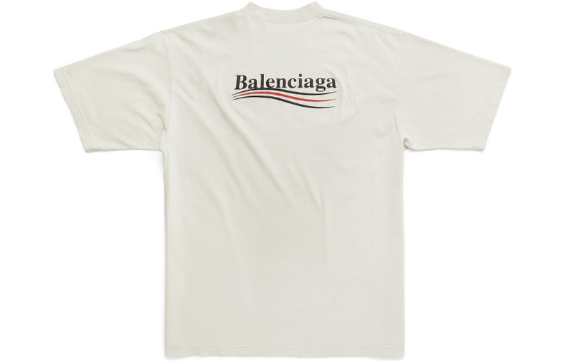 BALENCIAGA Balenciaga Political Campaign T-Shirt Large Fit 'Beige' 641675TNVG59170 outlook