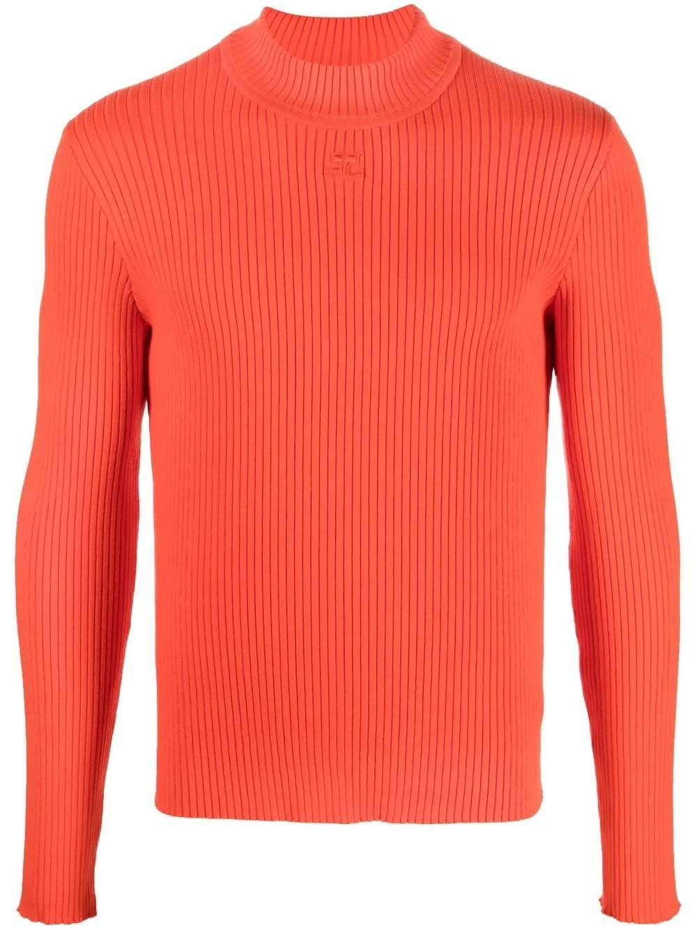 ribbed-knit long-sleeve jumper - 1