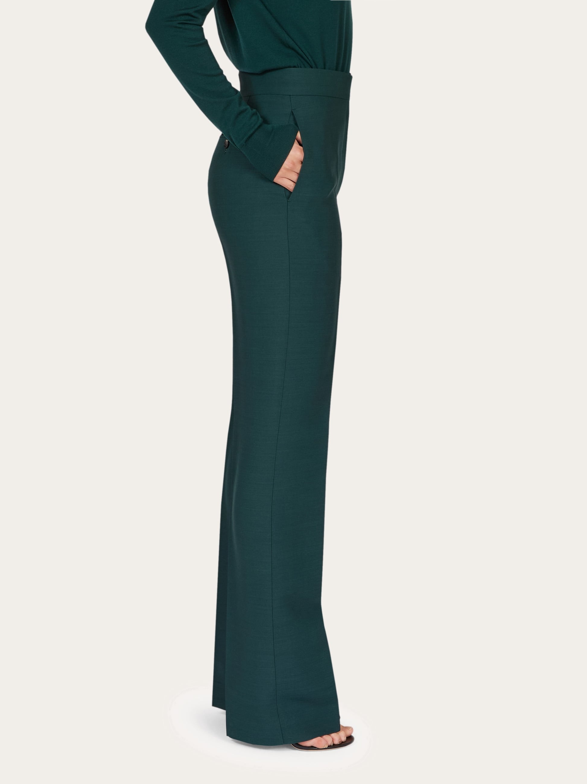 Wool faille trouser - 3