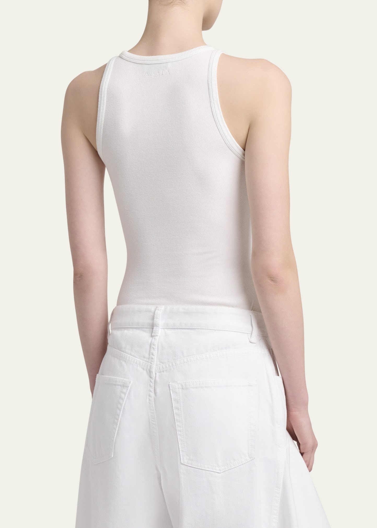 Ribbed Sleeveless Bodysuit - 3