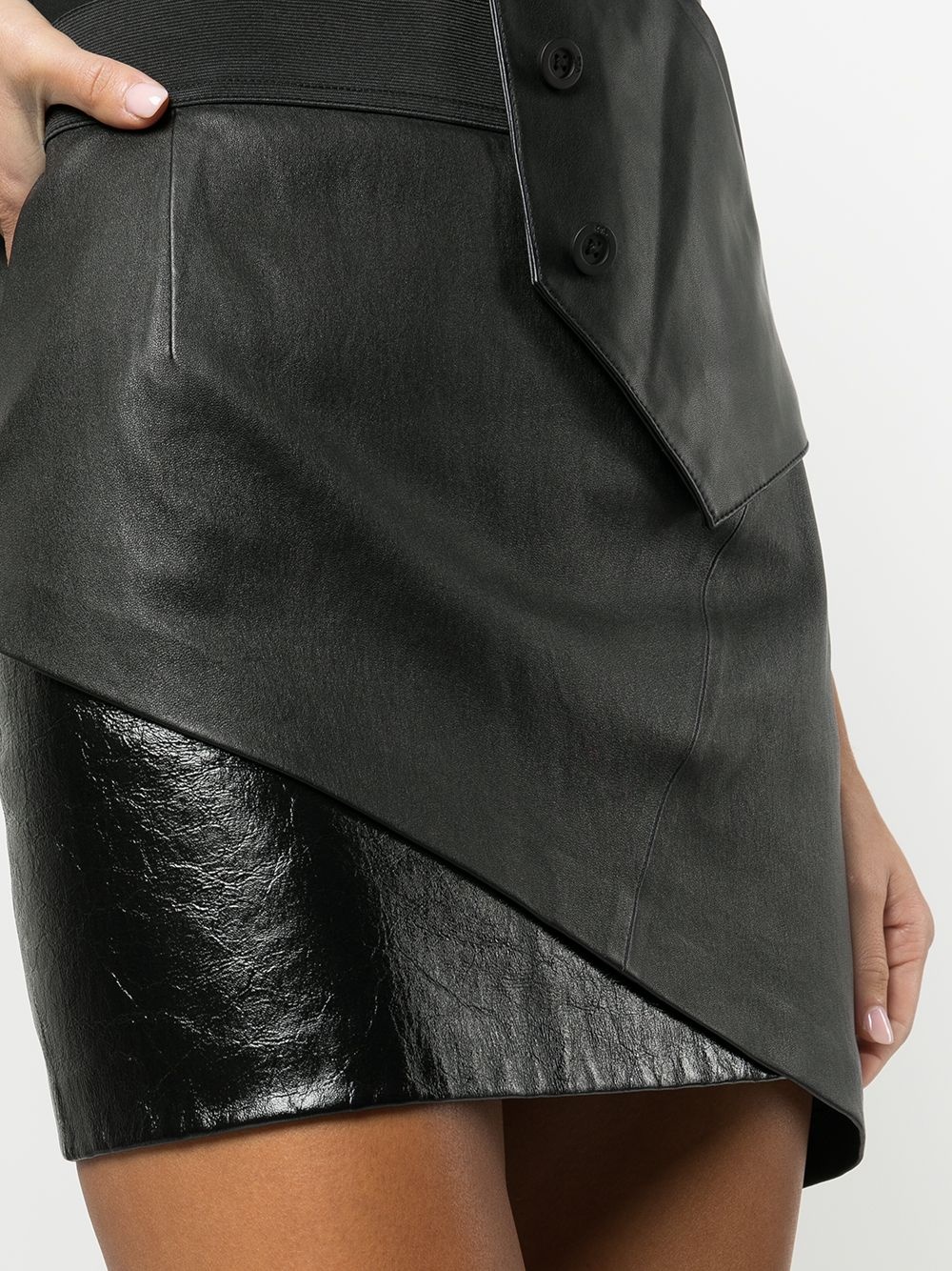 asymmetric fitted skirt - 5