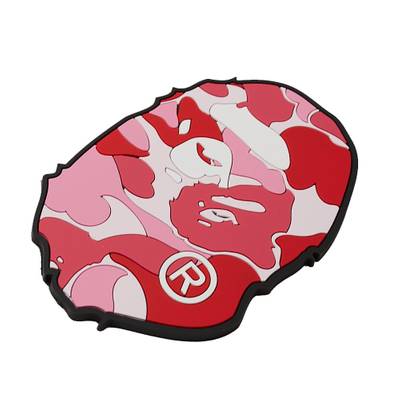 A BATHING APE® A Bathing Ape ABC Camo Ape Head Rubber Coaster outlook