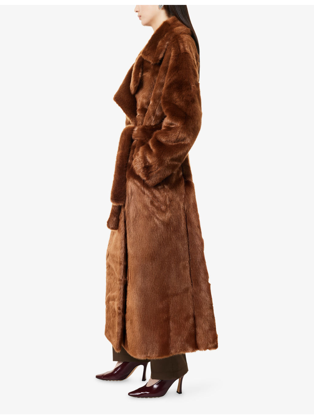 Joni Notched-Lapel Faux-Fur Coat - 3