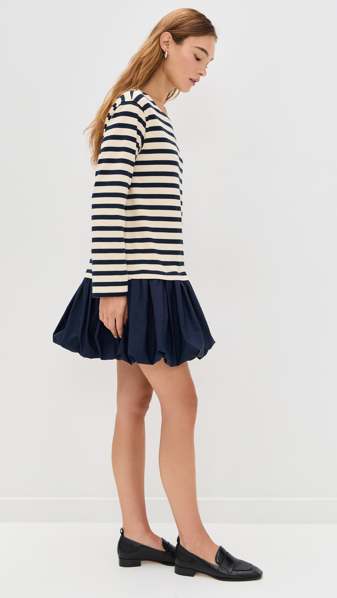 Athena Solid Combo T-Shirt Bubble Dress - 3