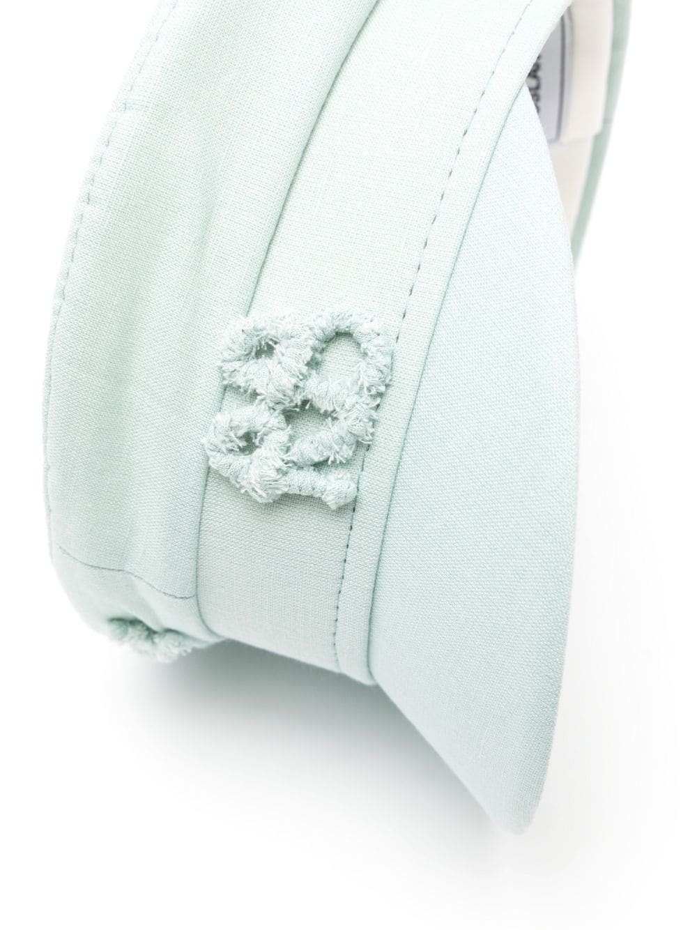 Monogram linen baker boy hat - 2