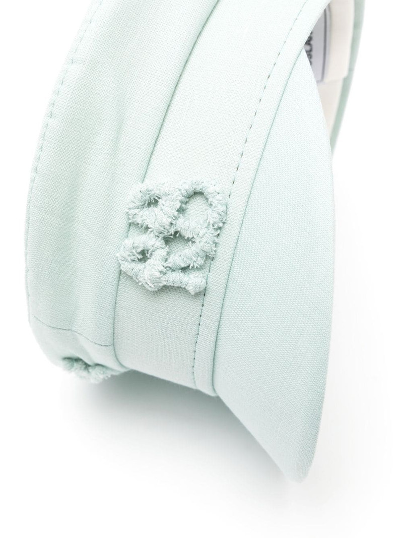 RUSLAN BAGINSKIY Monogram linen baker boy hat outlook