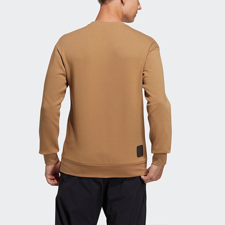 adidas Wj Swt Logo Printing Sports Round Neck Pullover Yellow GP0920 - 4