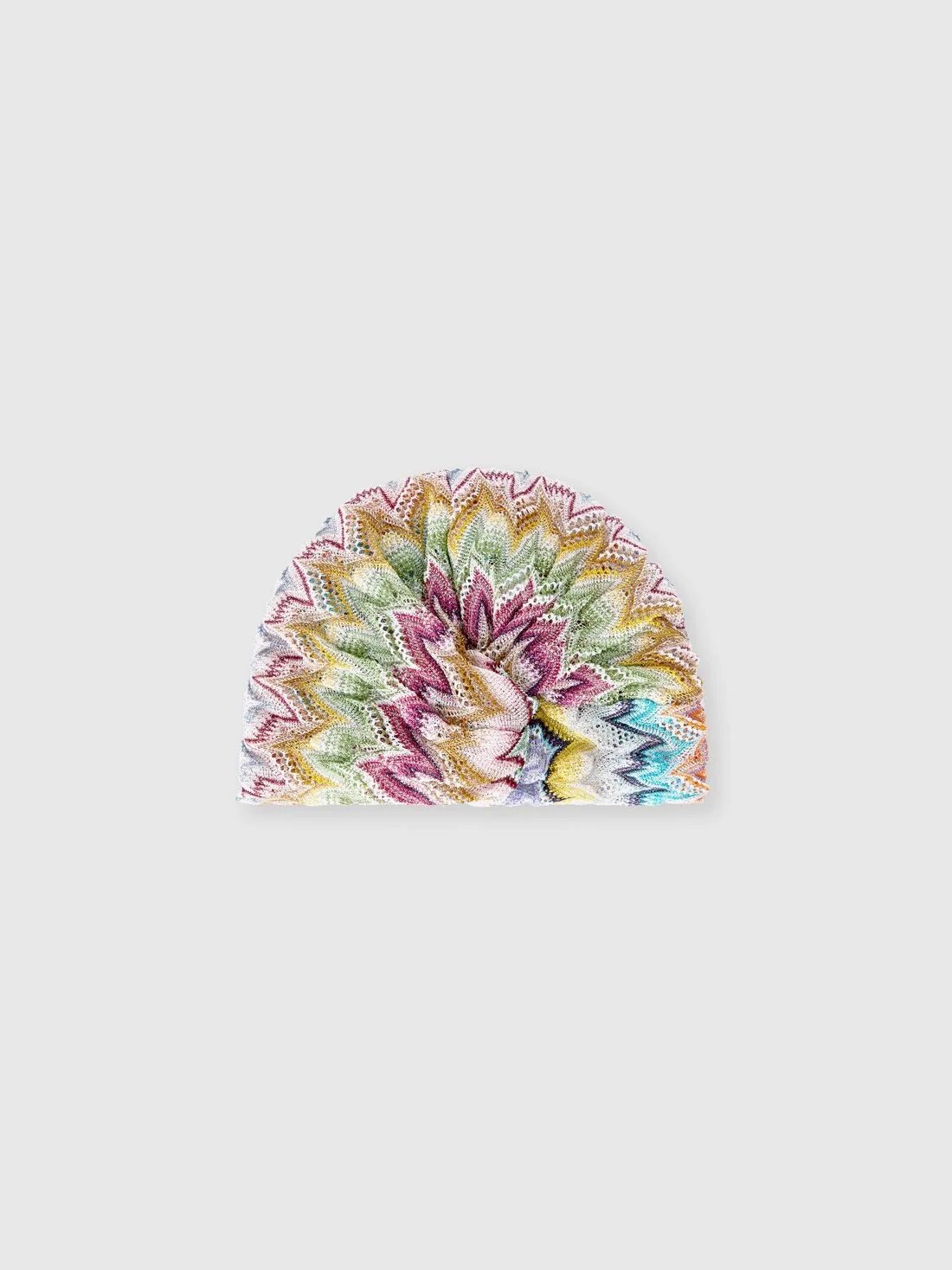 Zig zag viscose-blend lamé turban - 1