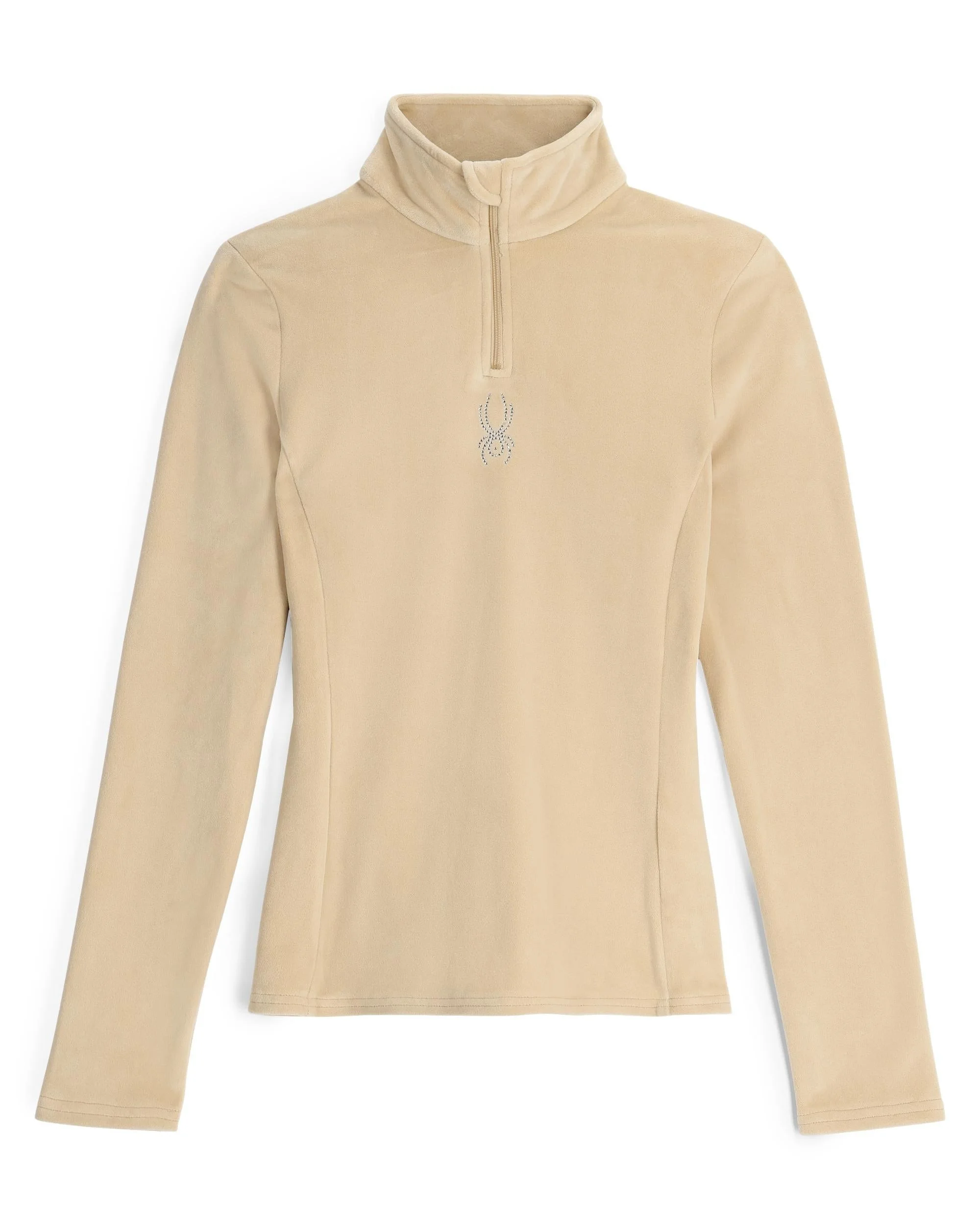 Womens Shimmer Bug Half Zip T-Neck - Sanddune - 1