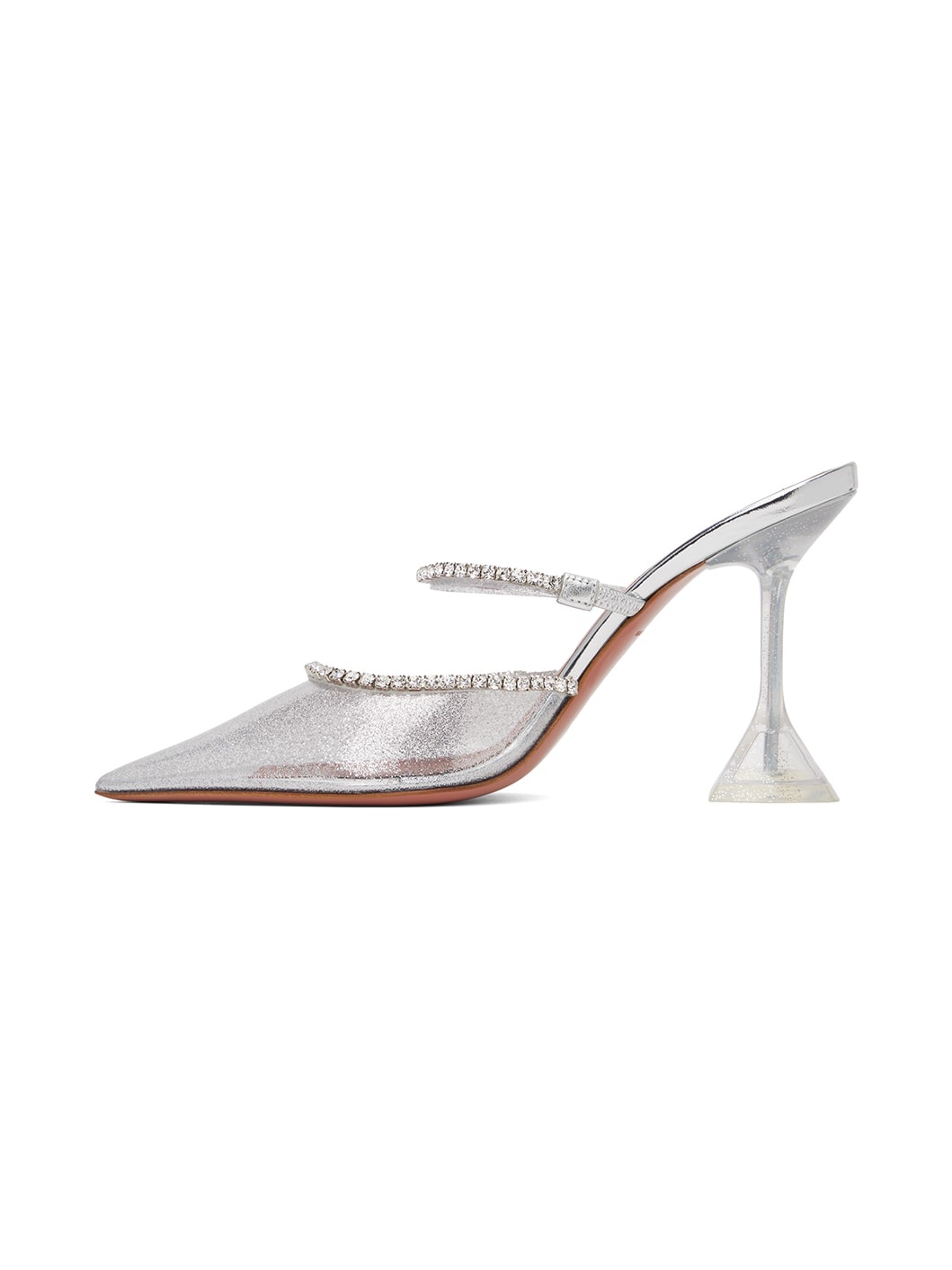 Silver Gilda Glass Mules - 3