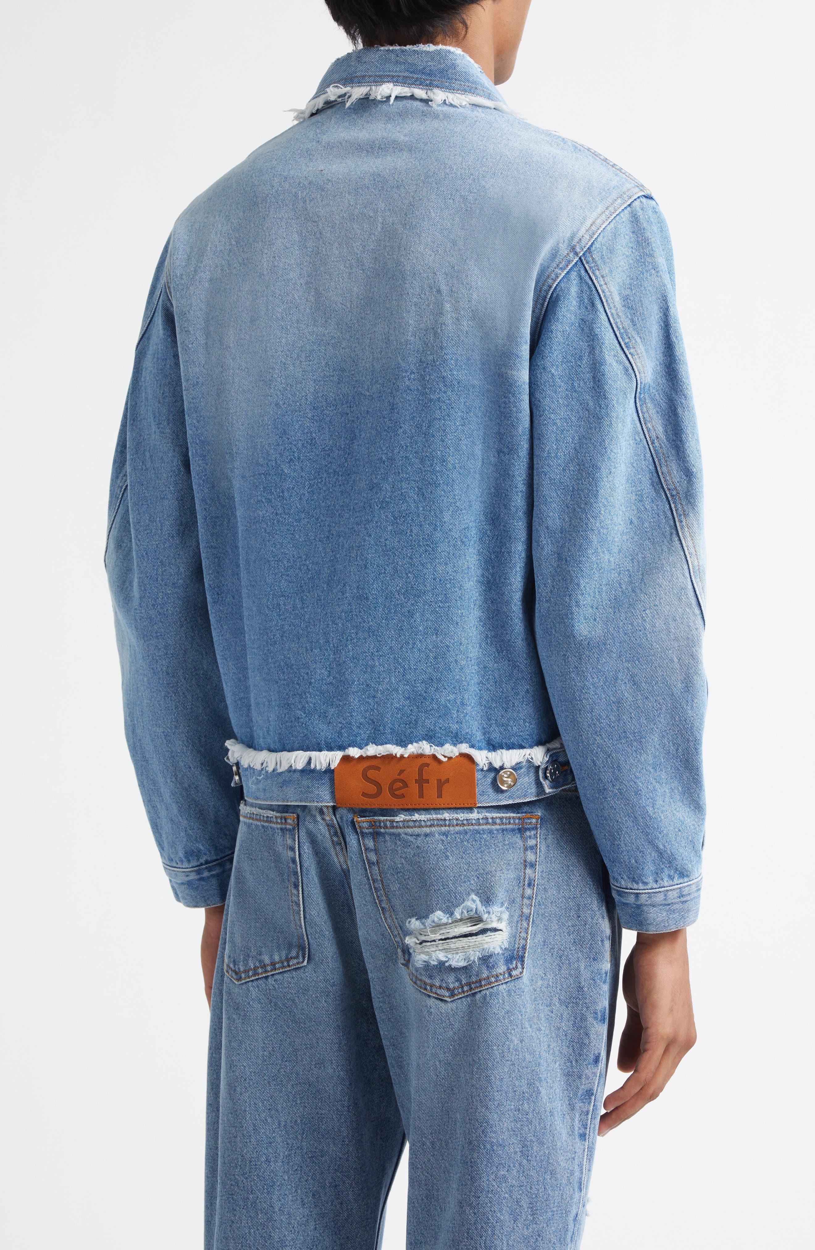 Séfr Alvarez Denim Jacket in Frayed Rodeo at Nordstrom - 3