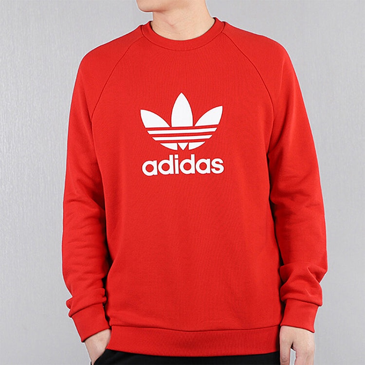 adidas originals Trefoil Crew Pullover Sports Red FM3781 - 5